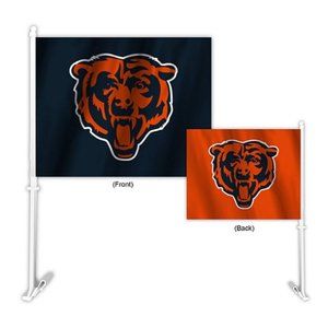 🏈🆕 CHICAGO BEARS DOUBLE SIDED CAR FLAG - HOME-AWAY DESIGN - NFL - MEN